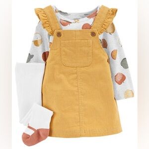 Carter’s 3-Piece Long Sleeve Shirt & Dress Set (NB)